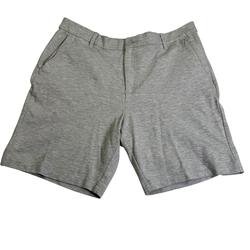 Mizzen+Main Performance Shorts Mens 36W Grey  8 Inch Inseam Stretch Golf